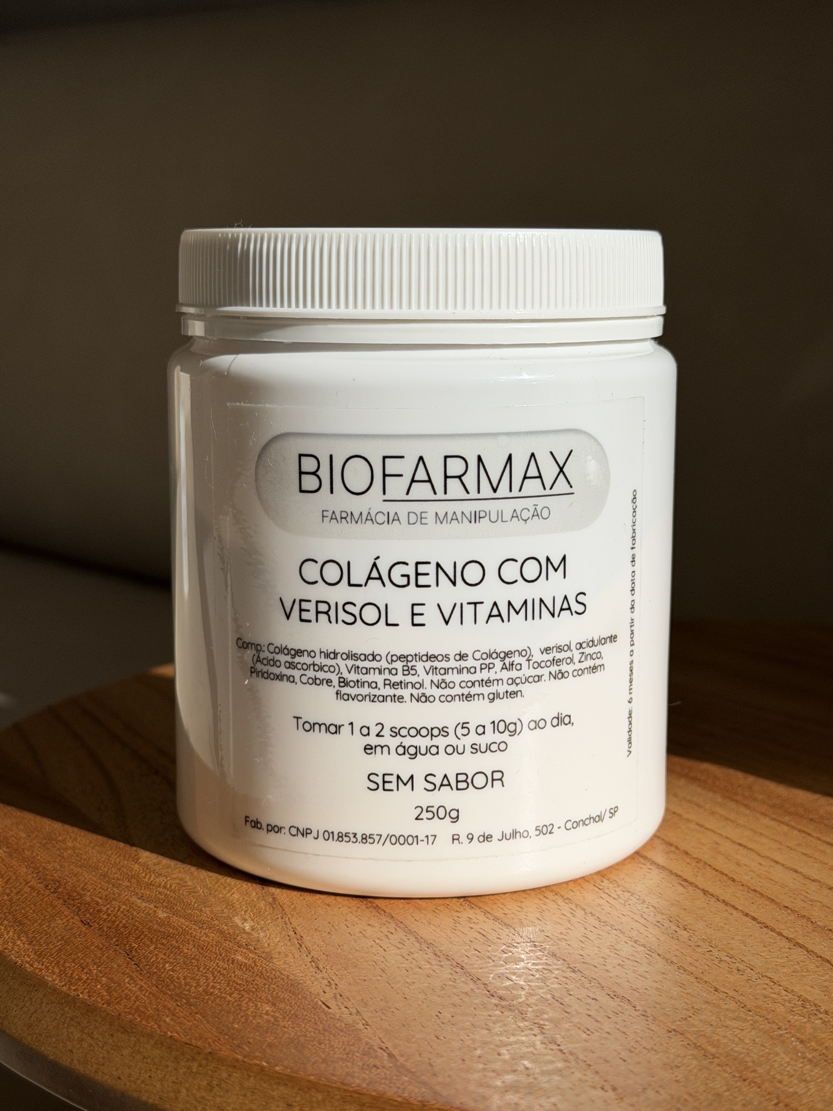 Colágeno com Verisol e Vitaminas 250g