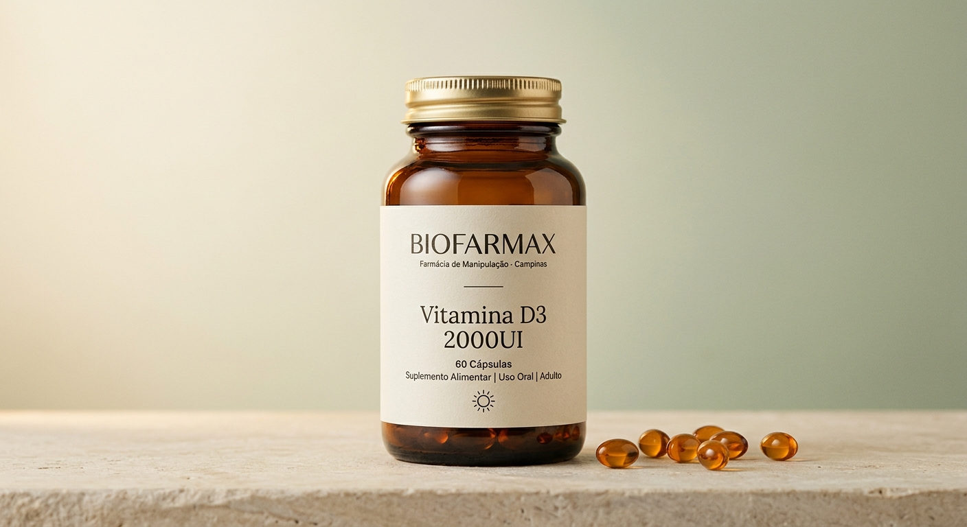 Vitamina D3 2000UI 60 Cápsulas