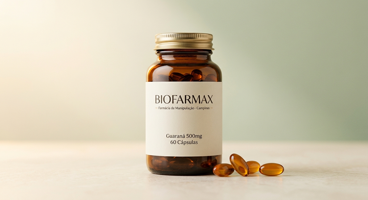 Guaraná 500mg 60 Cápsulas