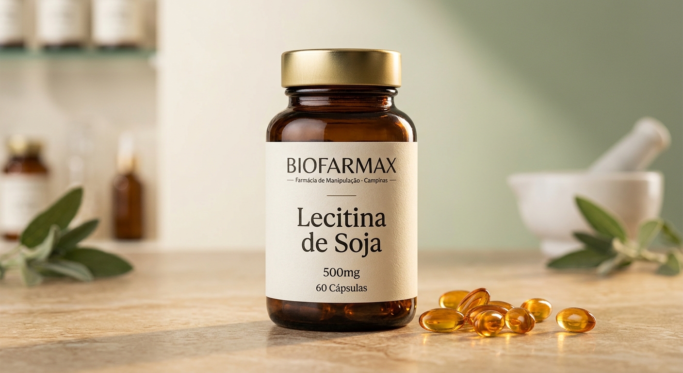 Lecitina de Soja 500mg 60 Cápsulas